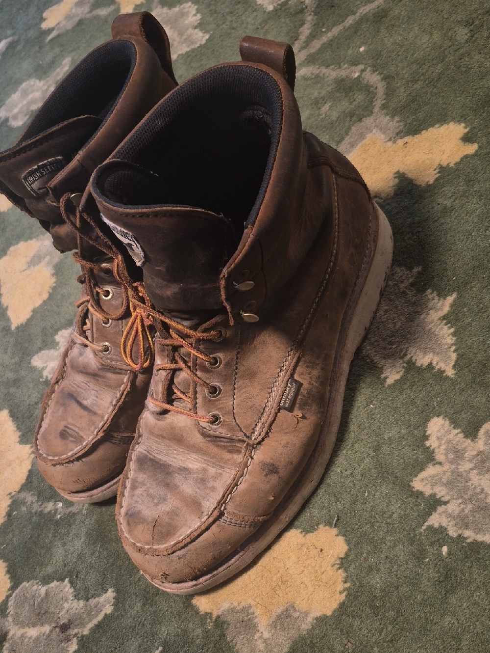 Irish Setter Brown Leather Lace-Up Work Boots
